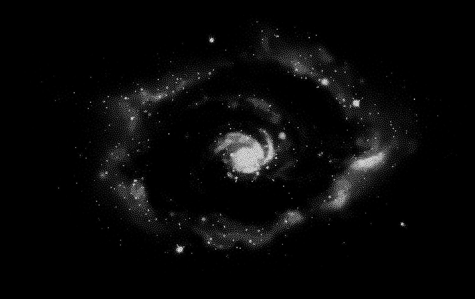 Galaxy background black and white illustration vector