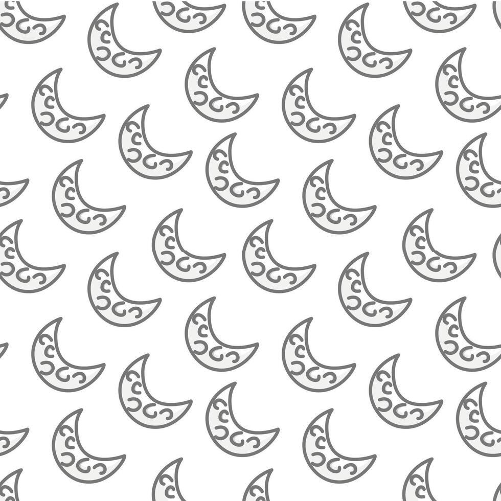 Seamless Moon Pattern Background. Moon Pattern Seamless Design. Seamless Background with Moon Pattern. vector