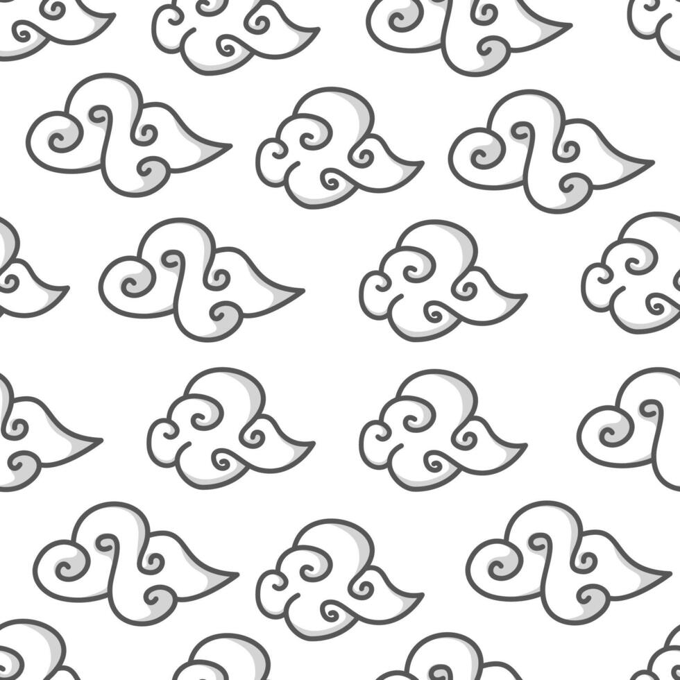 clouds pattern background. cartoon fluffy clouds pattern background. clouds illustration pattern. clouds background. vector