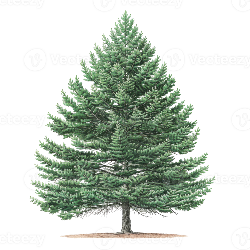 Pine Tree with Detailed Green Branches png