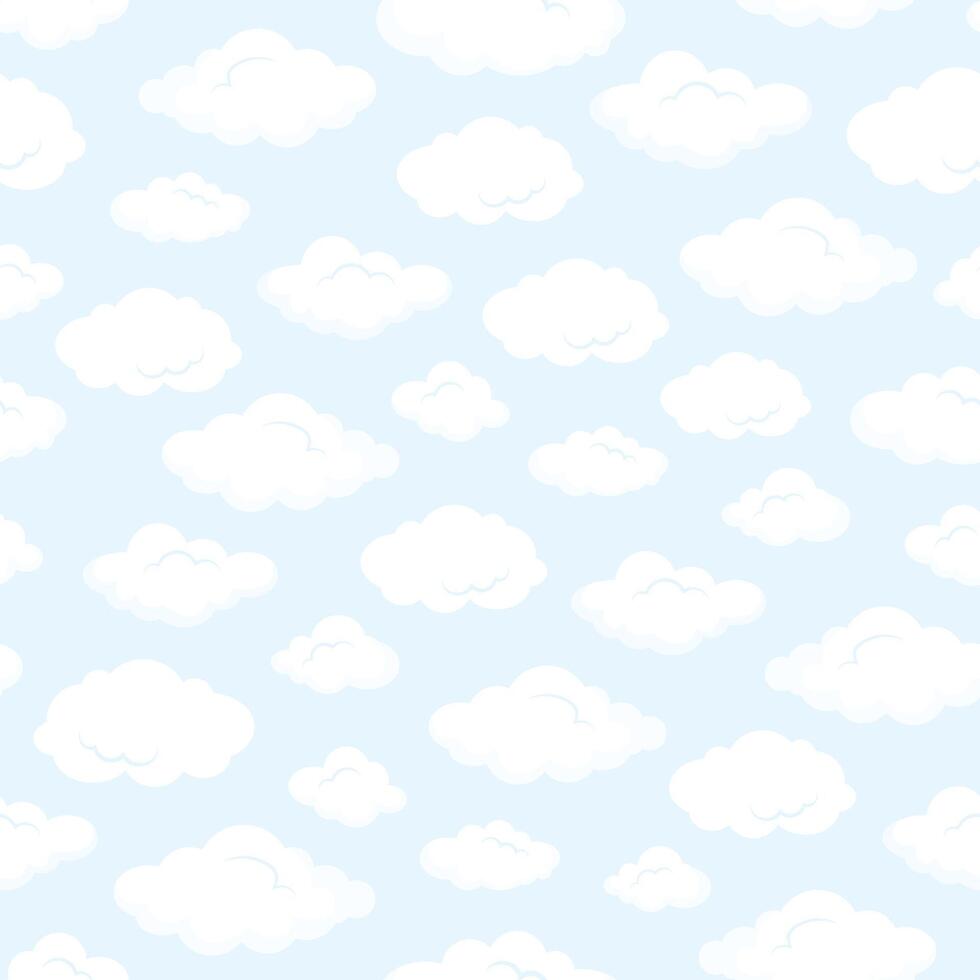 Laconic modern seamless cloud pattern vector