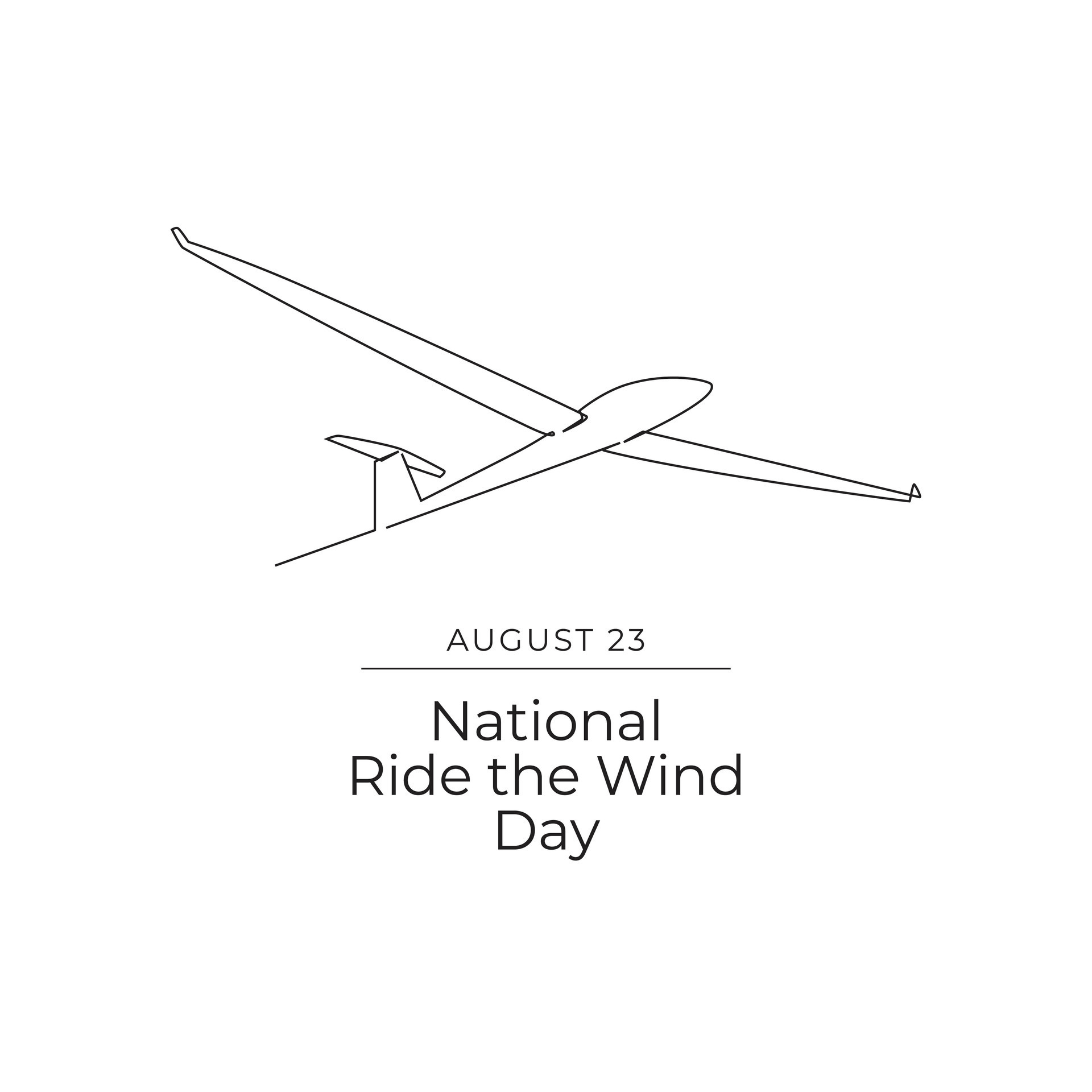 National Ride The Wind Day line art . eps 10. 46453990 Vector Art at