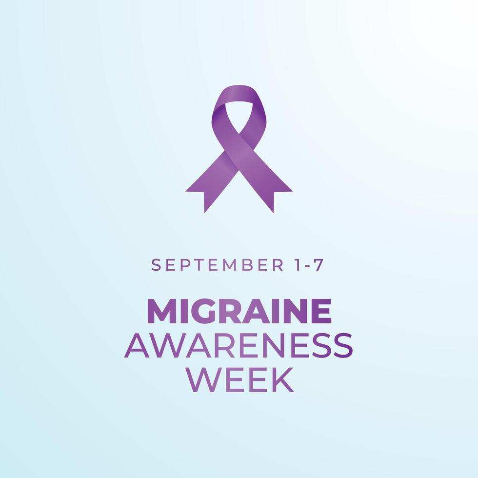 Migraine Awareness Week design template good for celebration. ribbon design template. ribbon . flat design. eps 10. vector