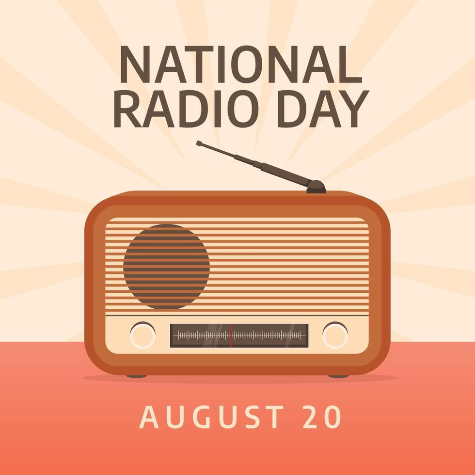 National Radio Day design template good for celebration usage. radio illustration. eps 10. vector
