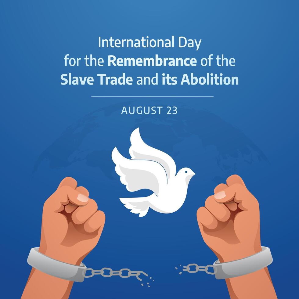 International Day of Remembrance of the Victims of Slavery and the Transatlantic Slave Trade design template good for celebration usage. flat design. eps 10. vector