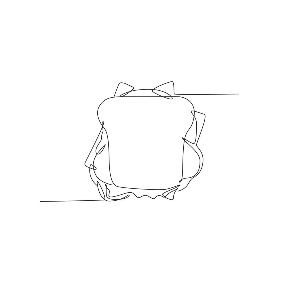 National Sandwich Month line art . continuous line. eps 10. vector