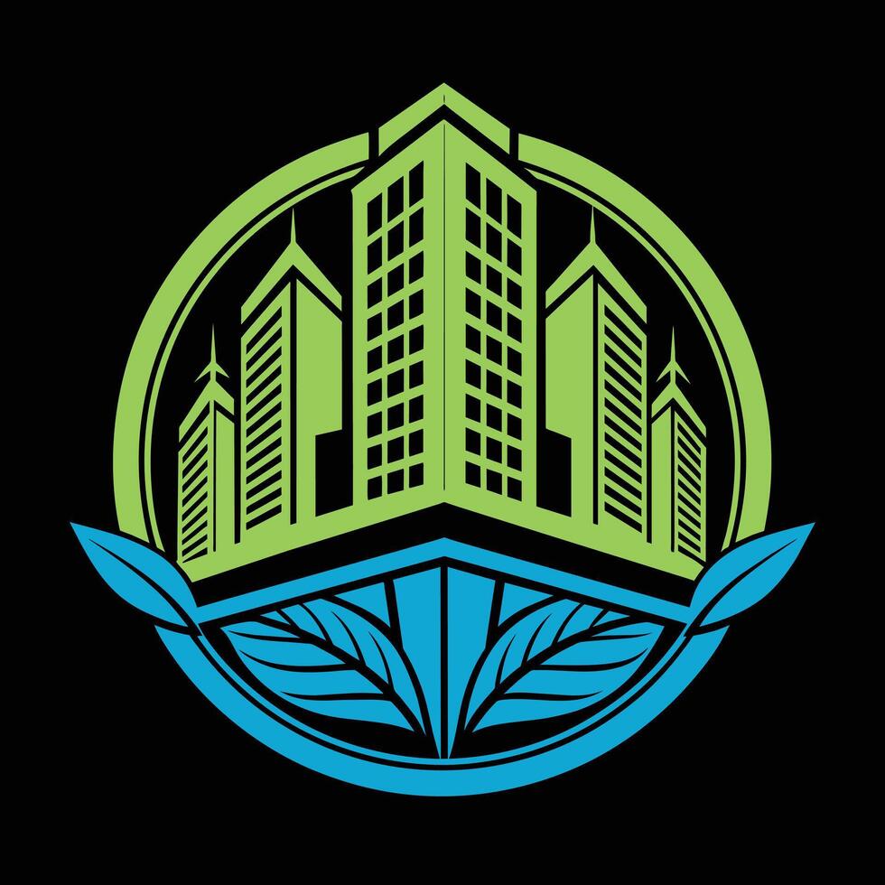 green building logo vector