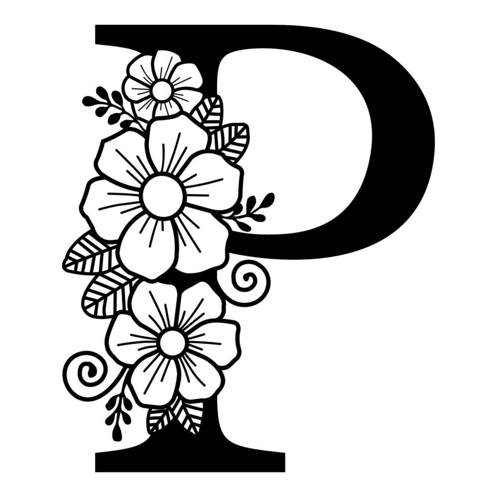 Luxurious Alphabet P vector