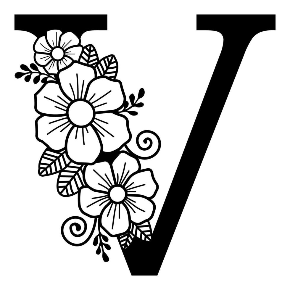 Luxurious Alphabet V vector