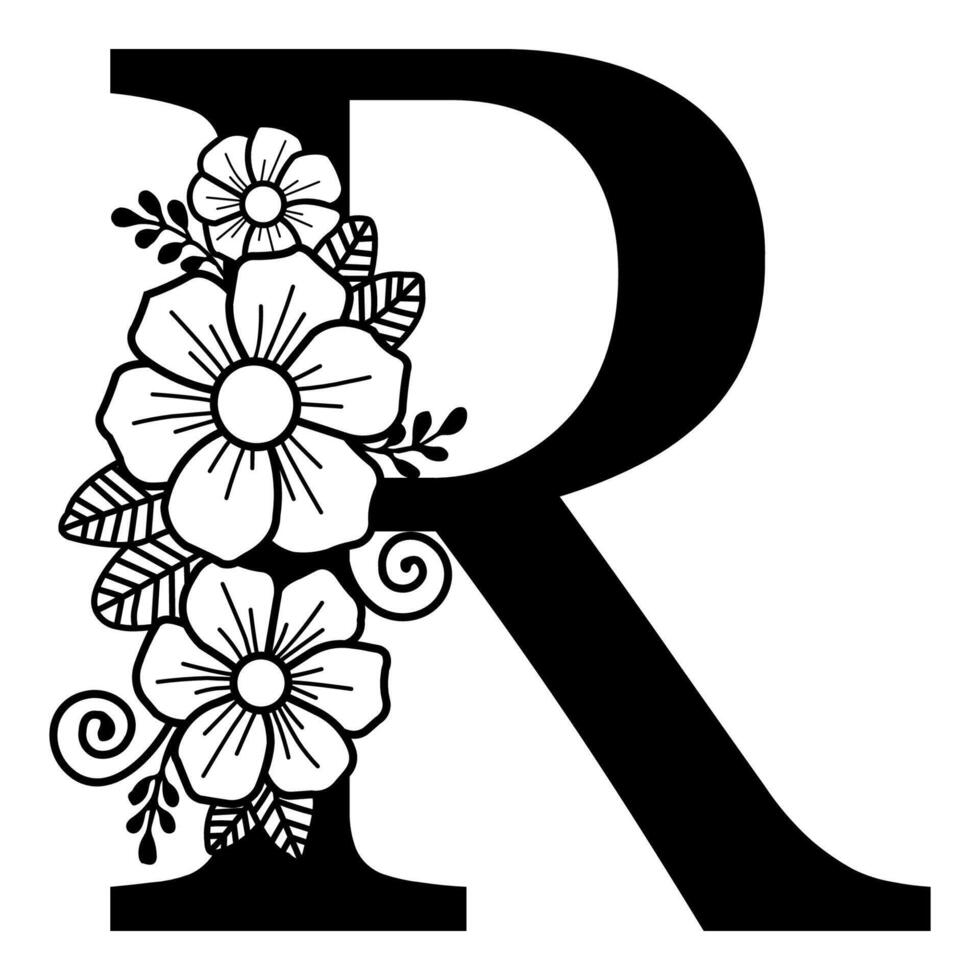 Luxurious Alphabet R vector