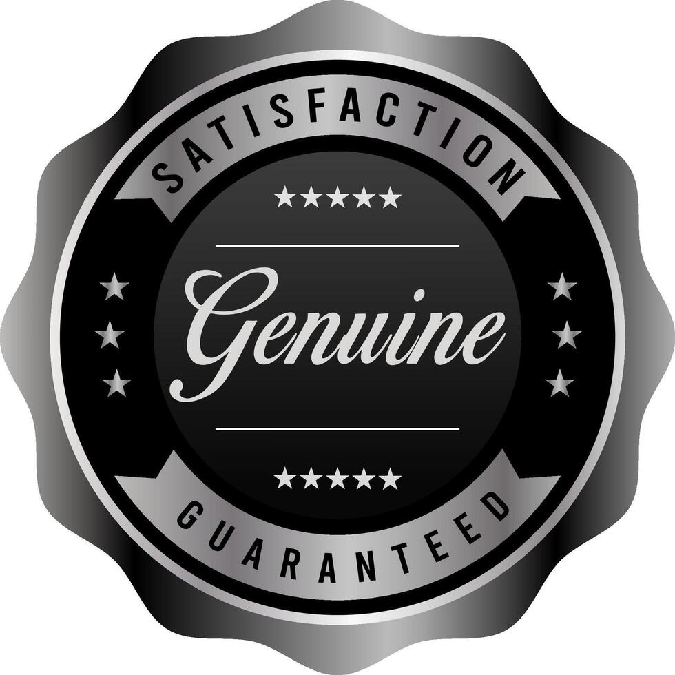 Genuine product badges vector
