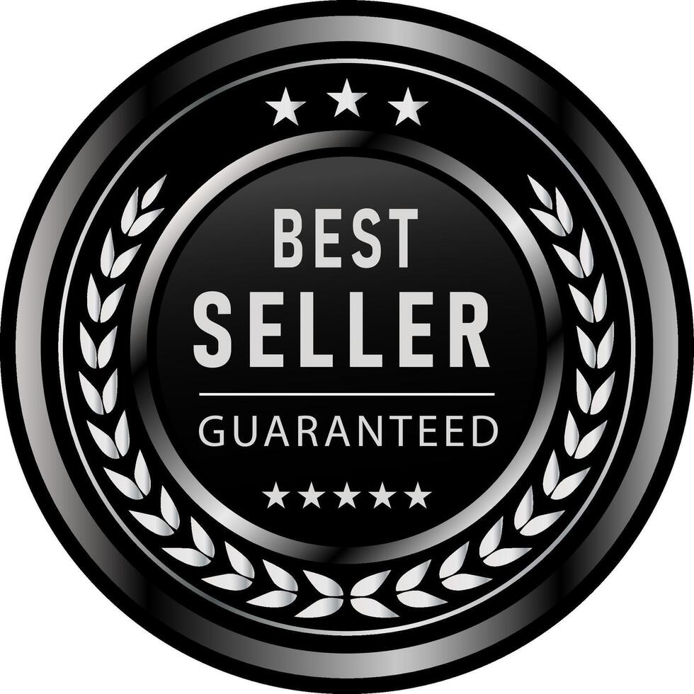 Best seller guaranteed badges, icon, sticker and image vector