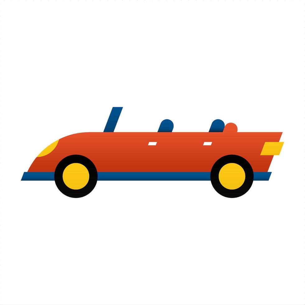 Flat colorful car icon element asset design vector