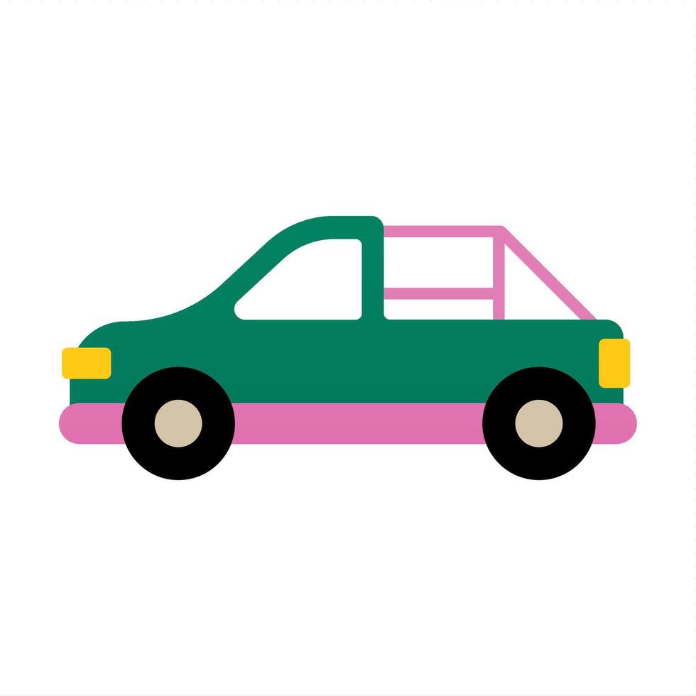 Flat colorful car icon element asset design vector