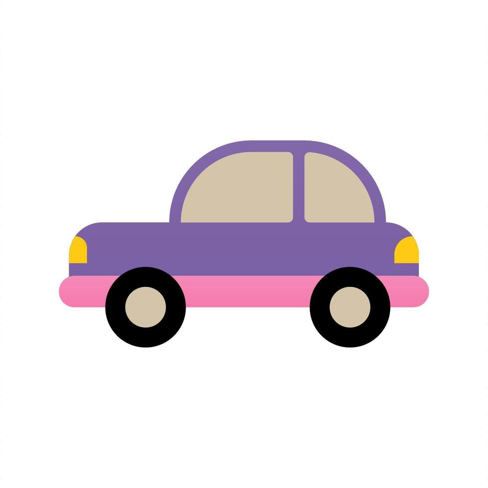 Flat colorful car icon element asset design vector