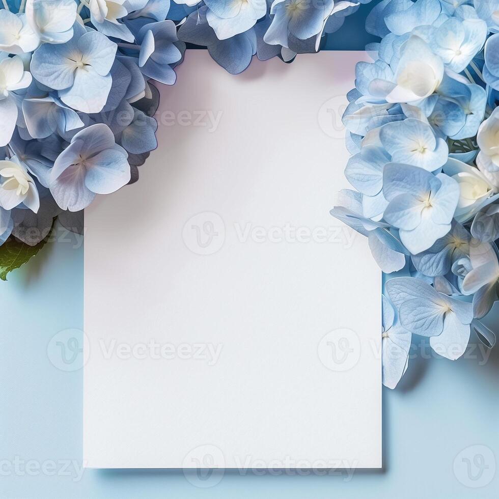 Hydrangeas are known for their large, showy clusters of flowers that come in a range of colors, including white, pink, blue, and purple. photo