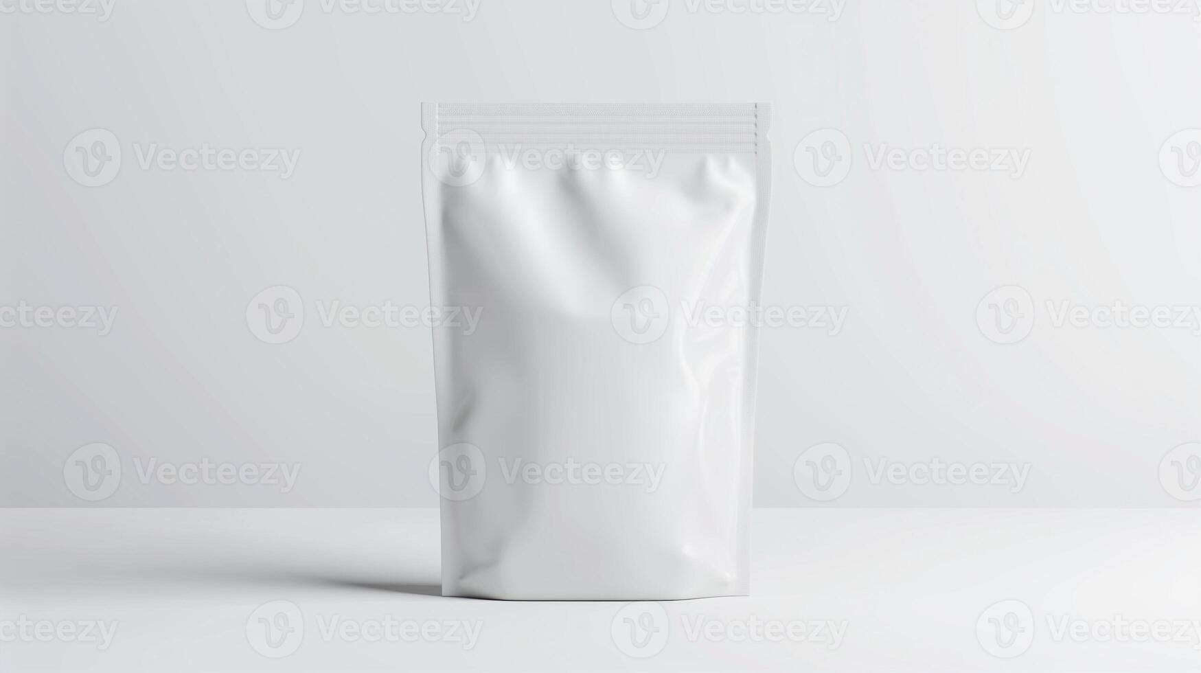 white blank food packages on white background. photo