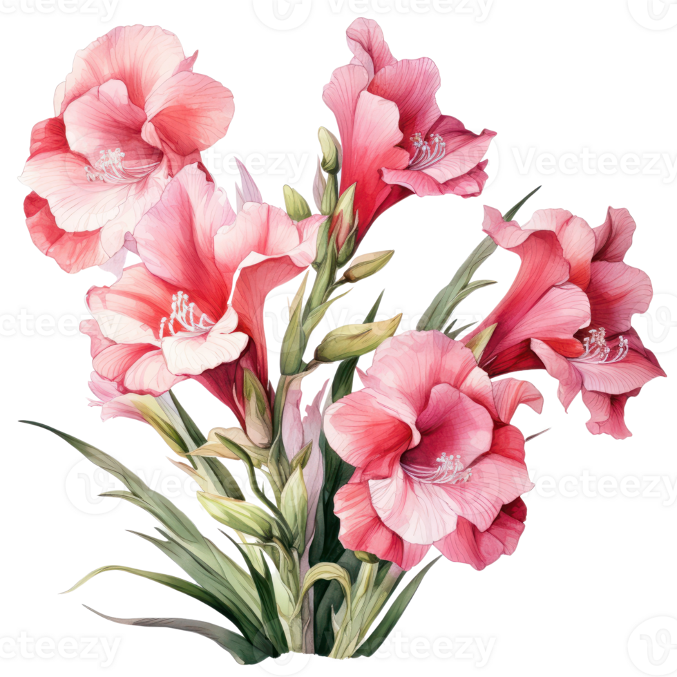 Gladiolus, isolated on transparent background png