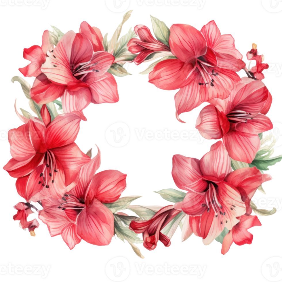 Amaryllis, isolated on transparent background png