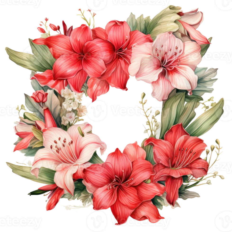 Amaryllis, isolated on transparent background png