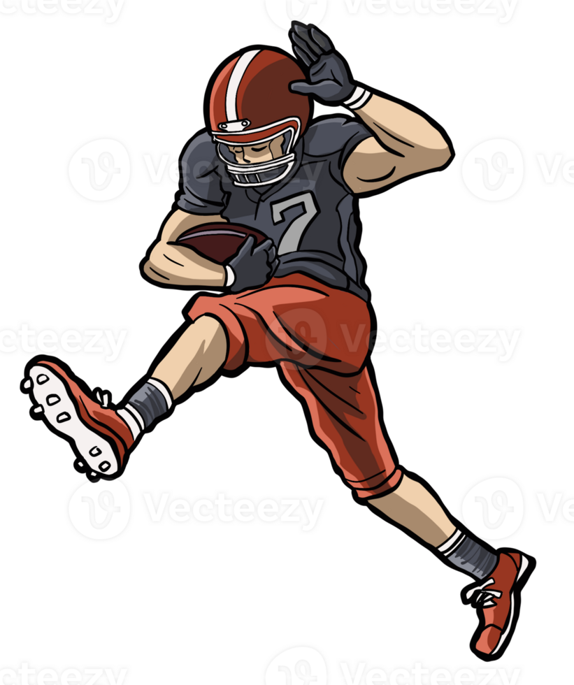 American Football Player Running with Ball png