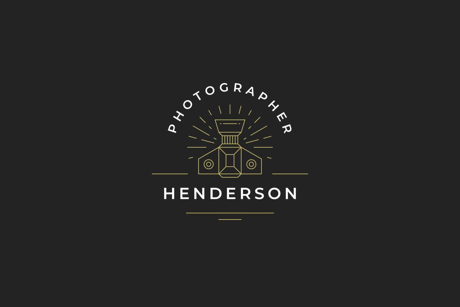 Top view retro photo camera shooting multimedia content with illuminated glare line logo vector