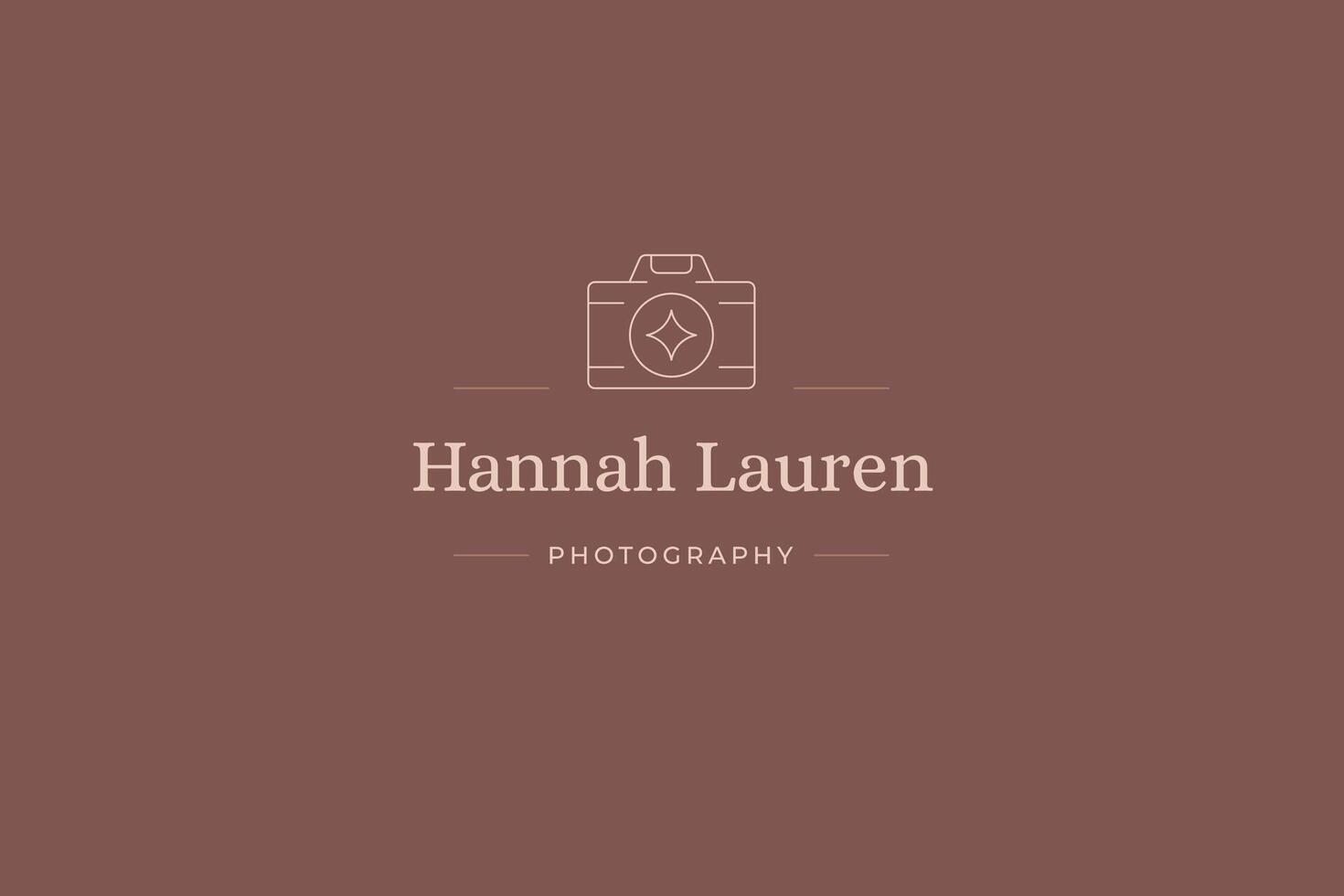 Minimalist photo camera multimedia content creation blogging courses line logo vector