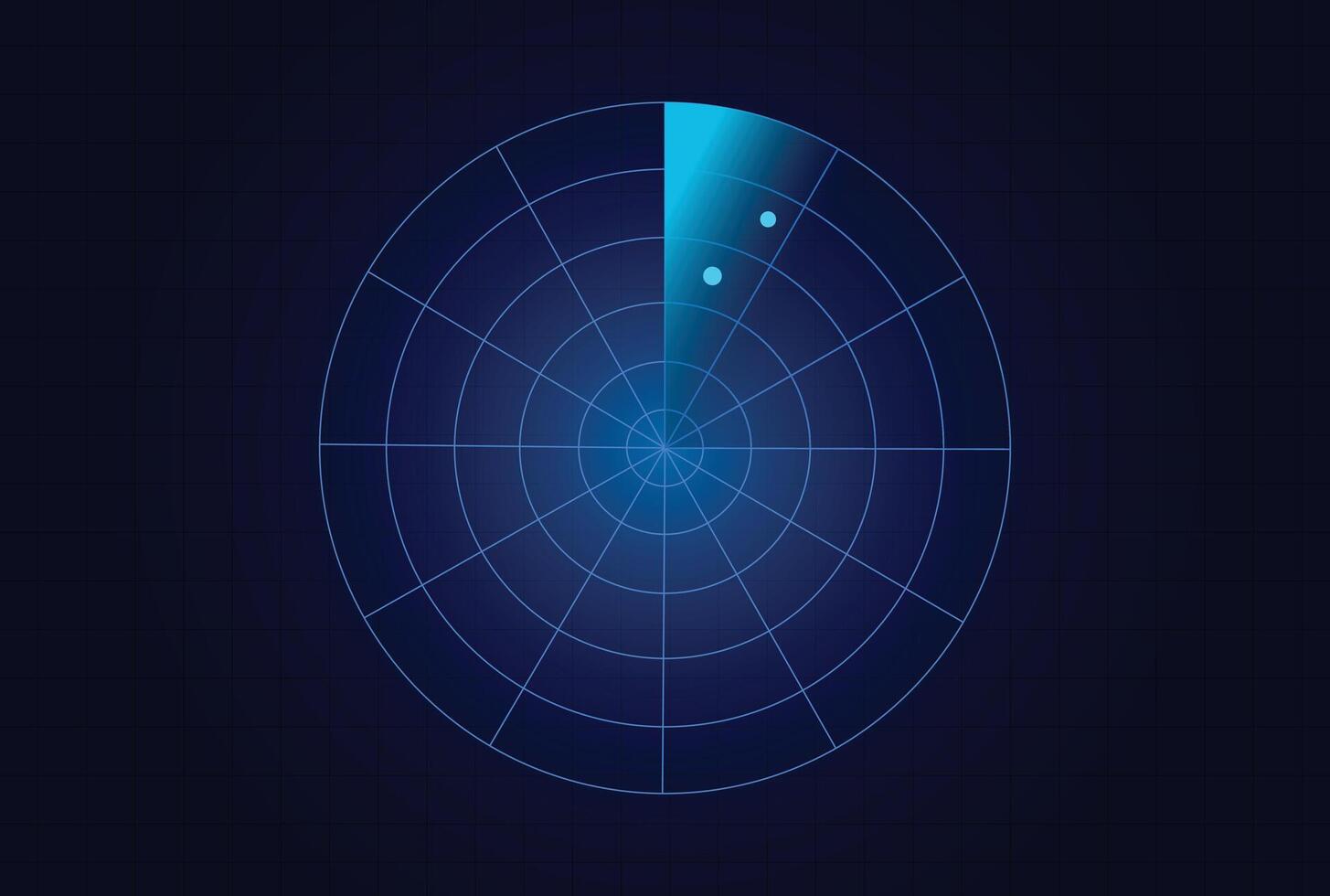digital radar screen vector