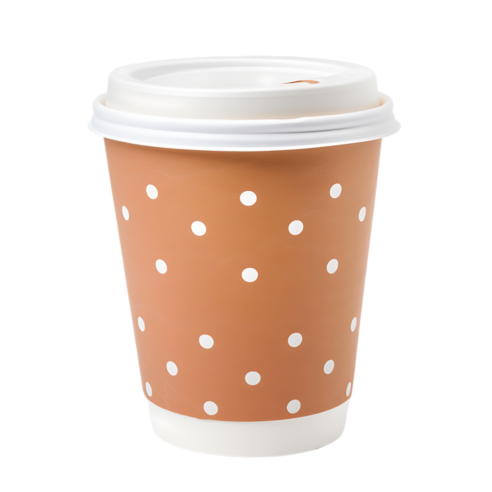 Single Paper Cup Isolated on Transparent png