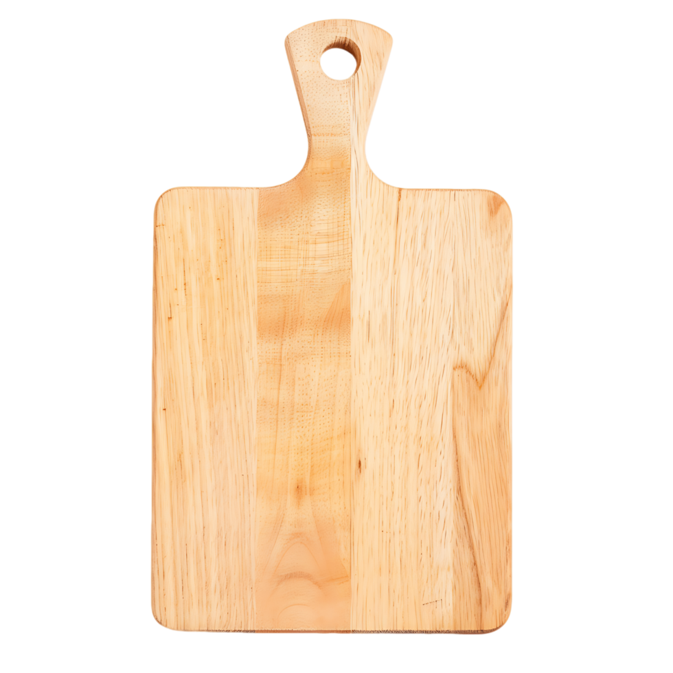 Wooden Chopping Board on Transparent Background png