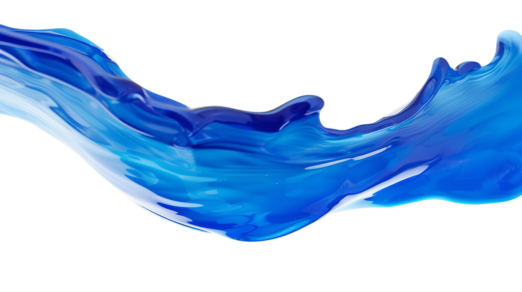 Abstract Blue Wave Isolated on Clear Background png