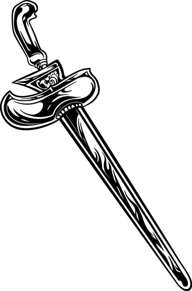 illustration of traditional Indonesian weapon kris vector