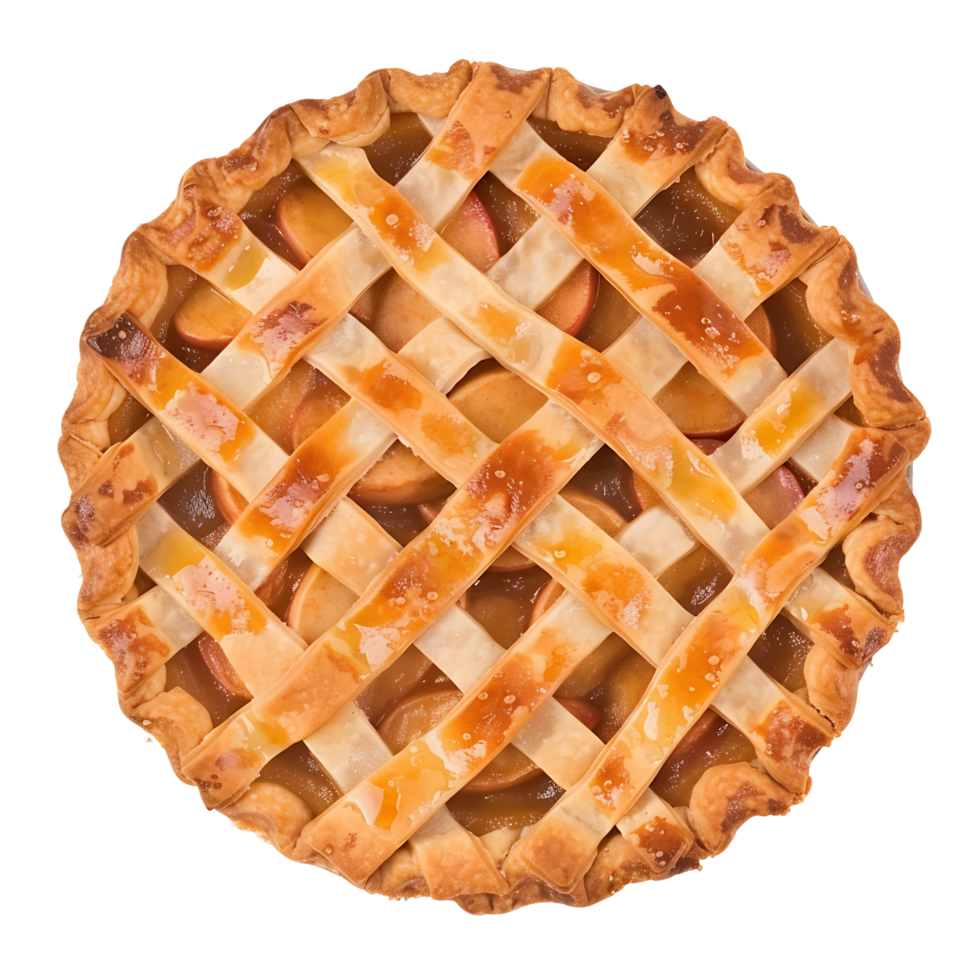 Apple Pie with a Golden Crust on Transparent Background png