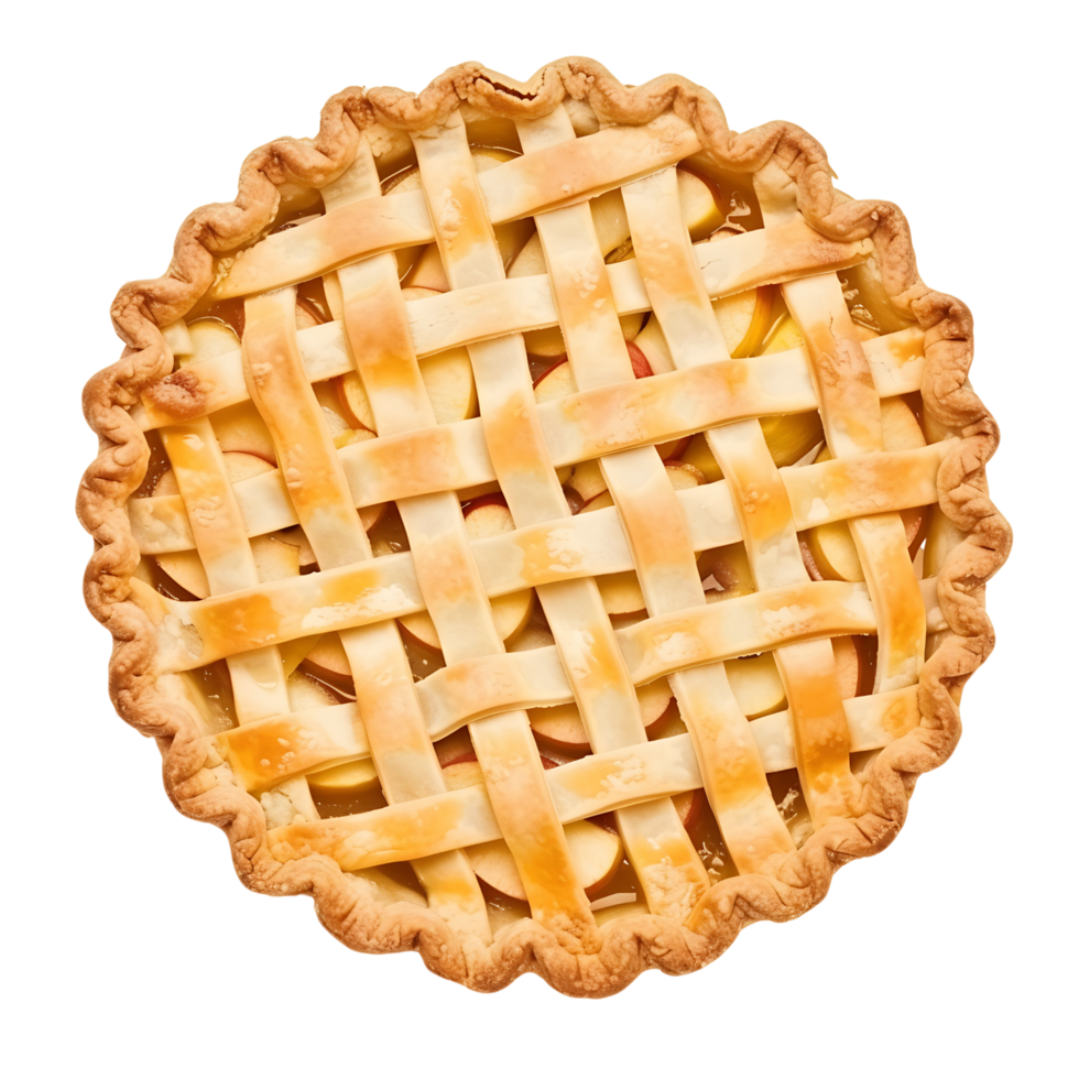 Whole Apple Pie on Transparent Background png