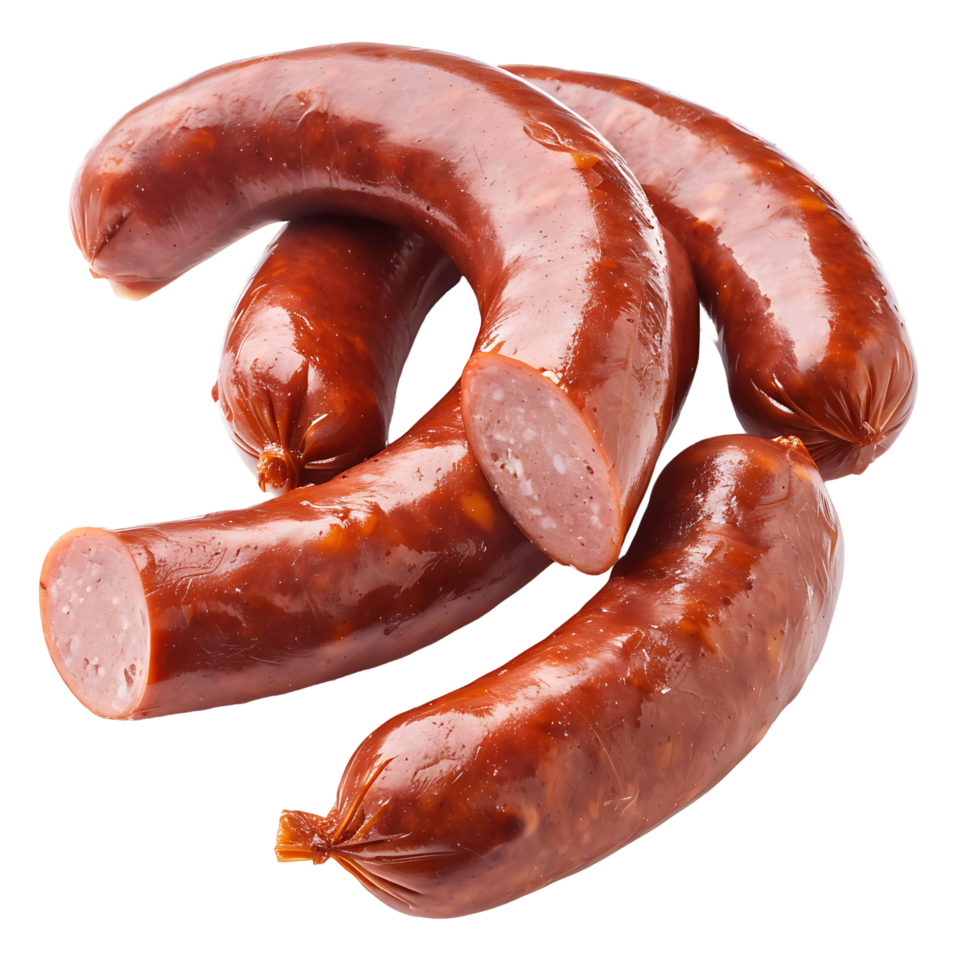 Smoked Sausage Isolated on Transparent Background png