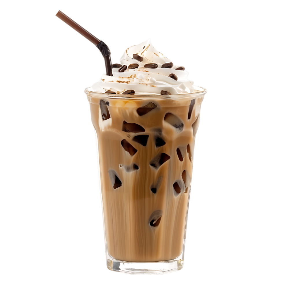 Coffee Drink in a Glass on Clear Background png