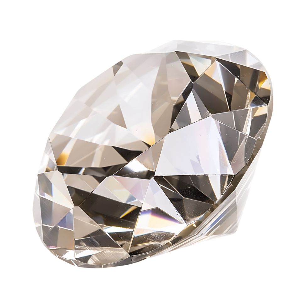Faceted Diamond on Transparent Background png