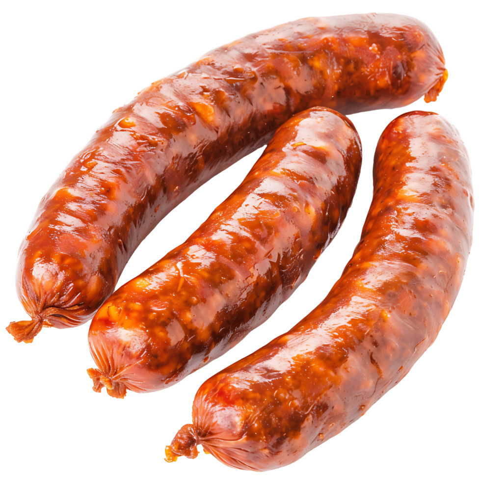 Smoked Sausage Link Isolated on Clear Background png