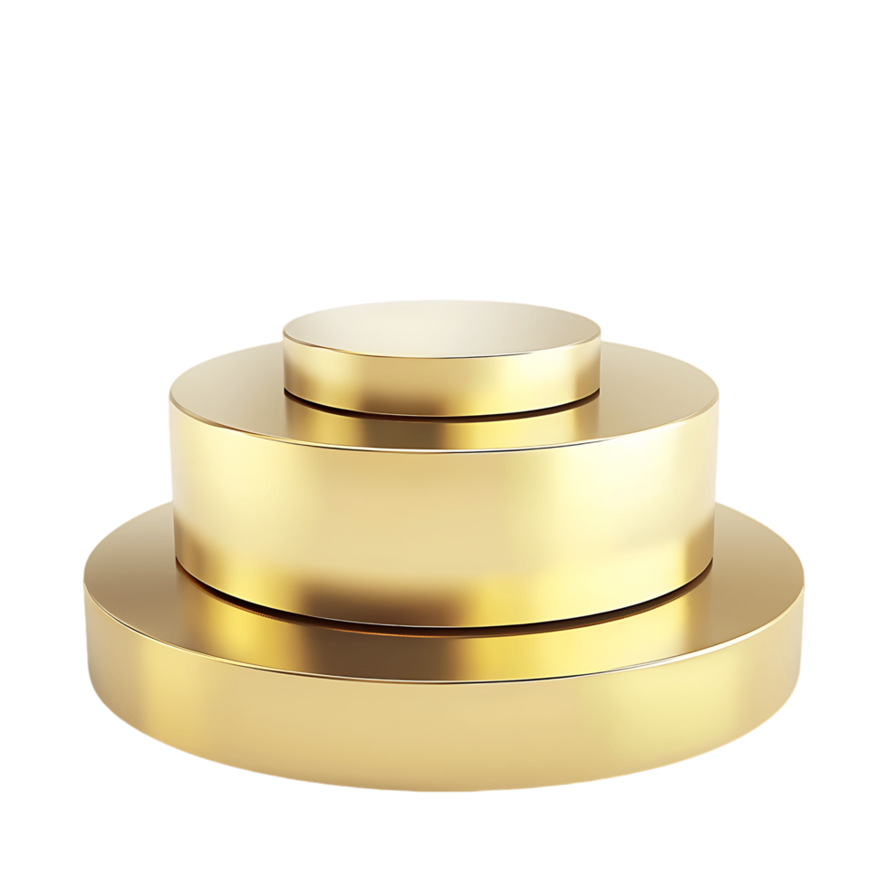 Isolated Gold Podiums on Transparent Background png