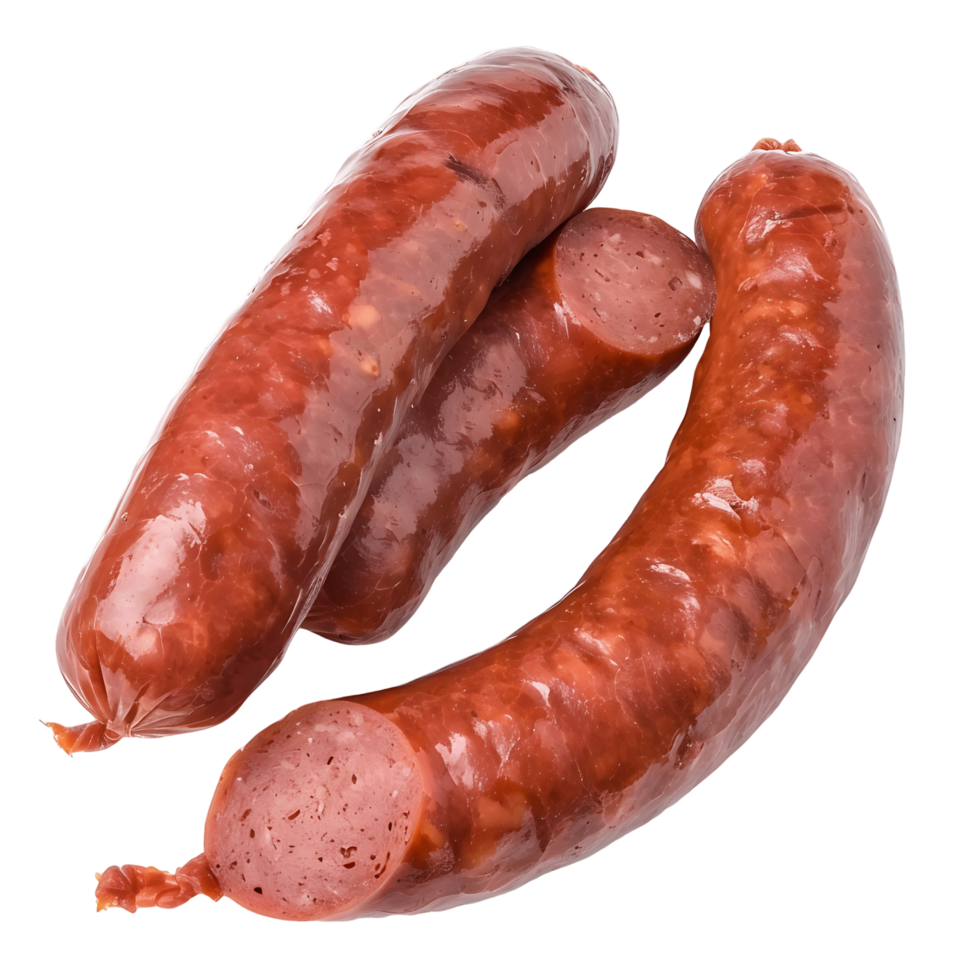 Smoked Sausage Isolated on Clear Background png