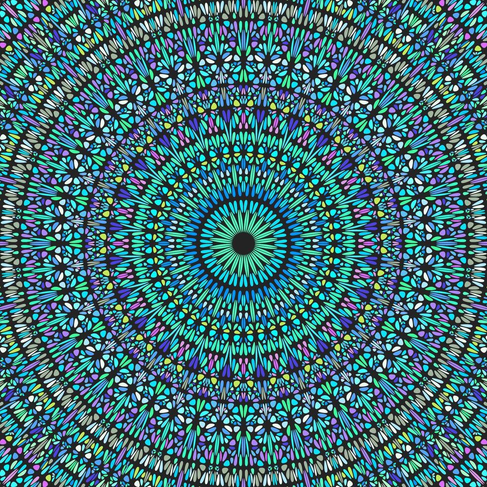 Oriental geometrical dynamic gravel mosaic pattern mandala background vector