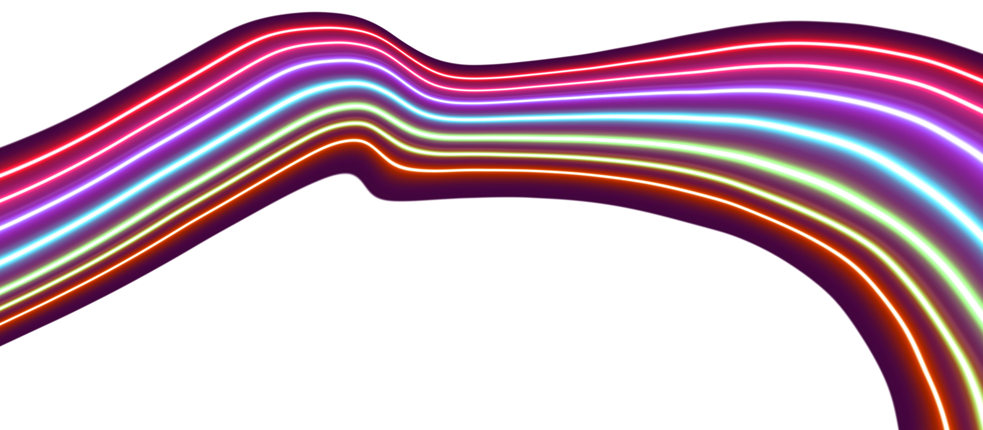 Abstract Fluid Shapes with Dynamic Lines - Illustration png