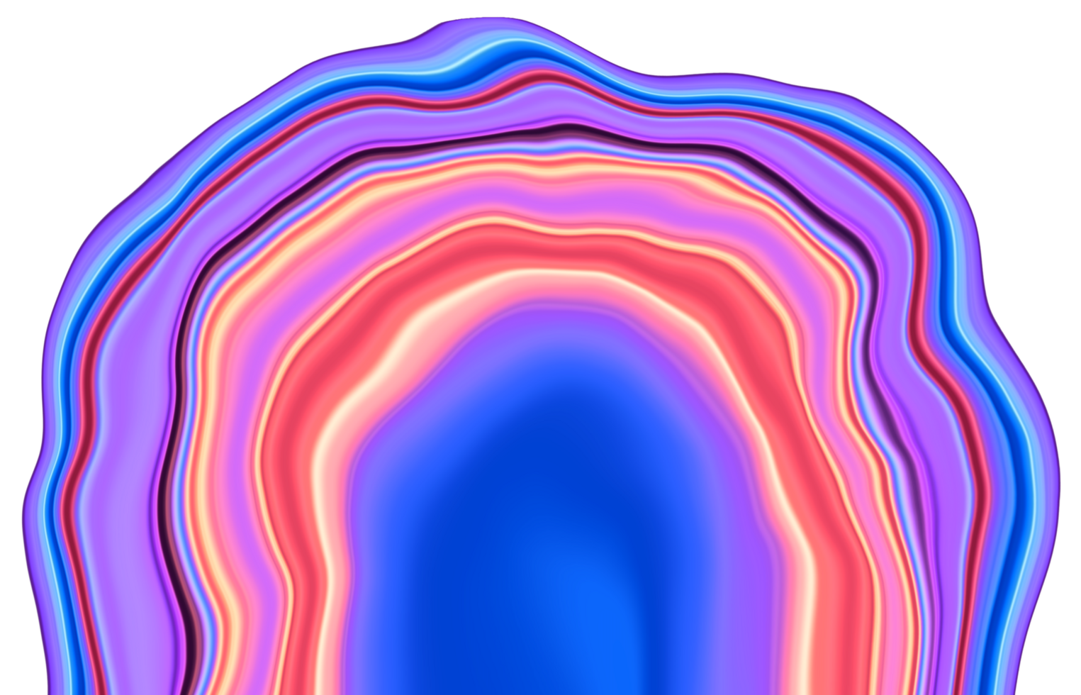 Abstract Fluid Shapes with Dynamic Lines - Illustration png