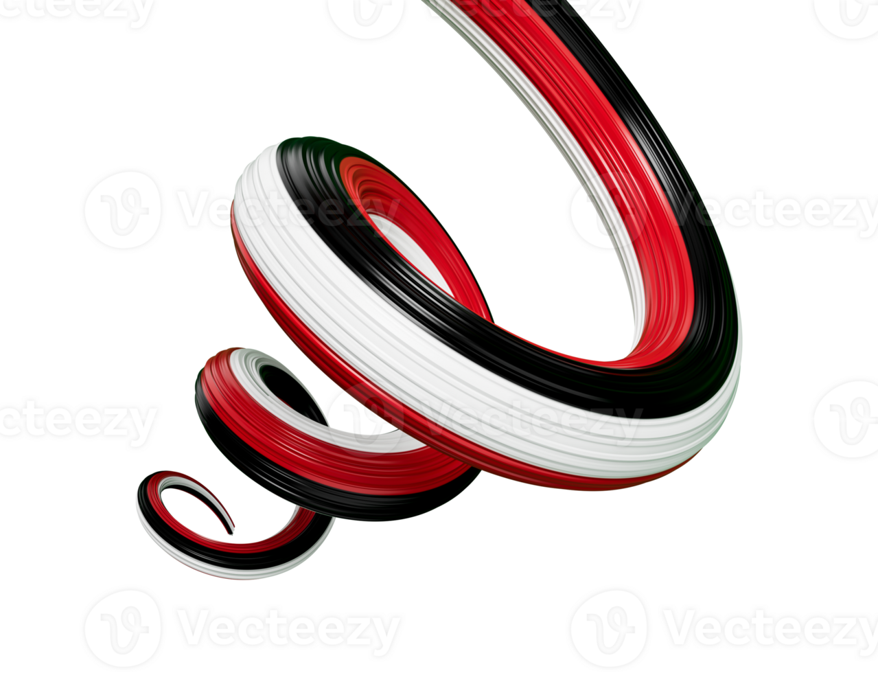 Syria flag ribbon 3d illustration png