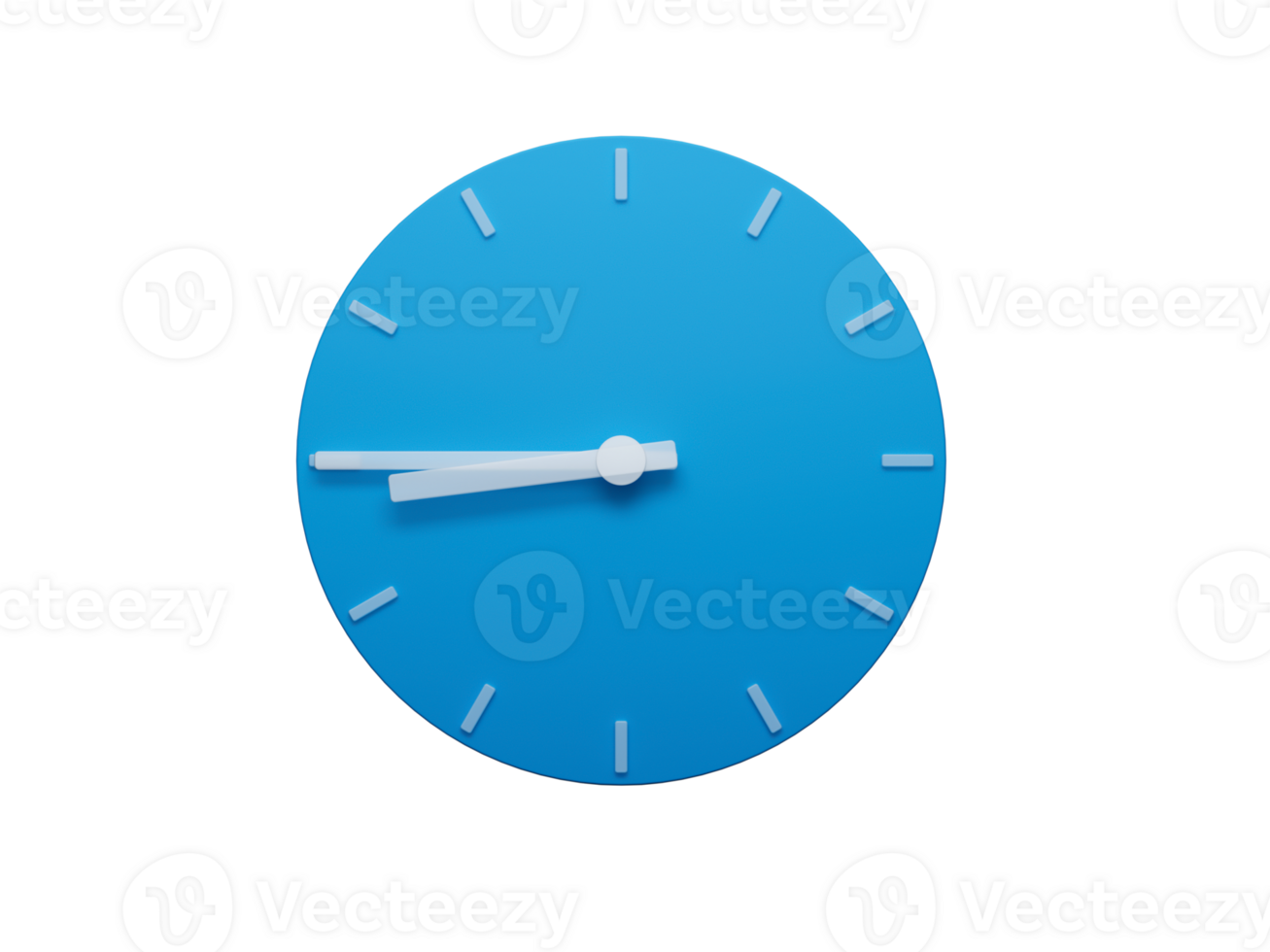 Minimal Clock time Eight Forty five 3d illustration png