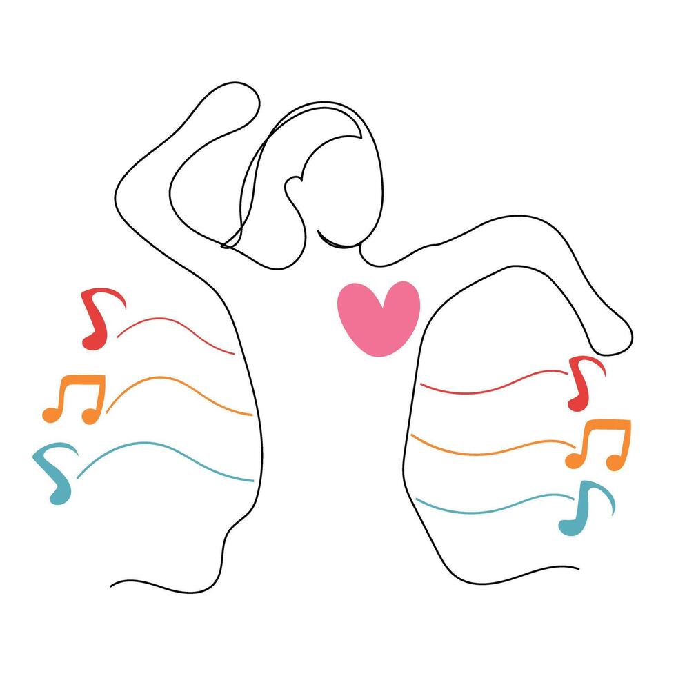 Sketch lifestyle concept minimal girl woman dance aerobics drawing line art. Female exercise hand drawn line concept with white ioslated background. Abstract,,illustration. vector