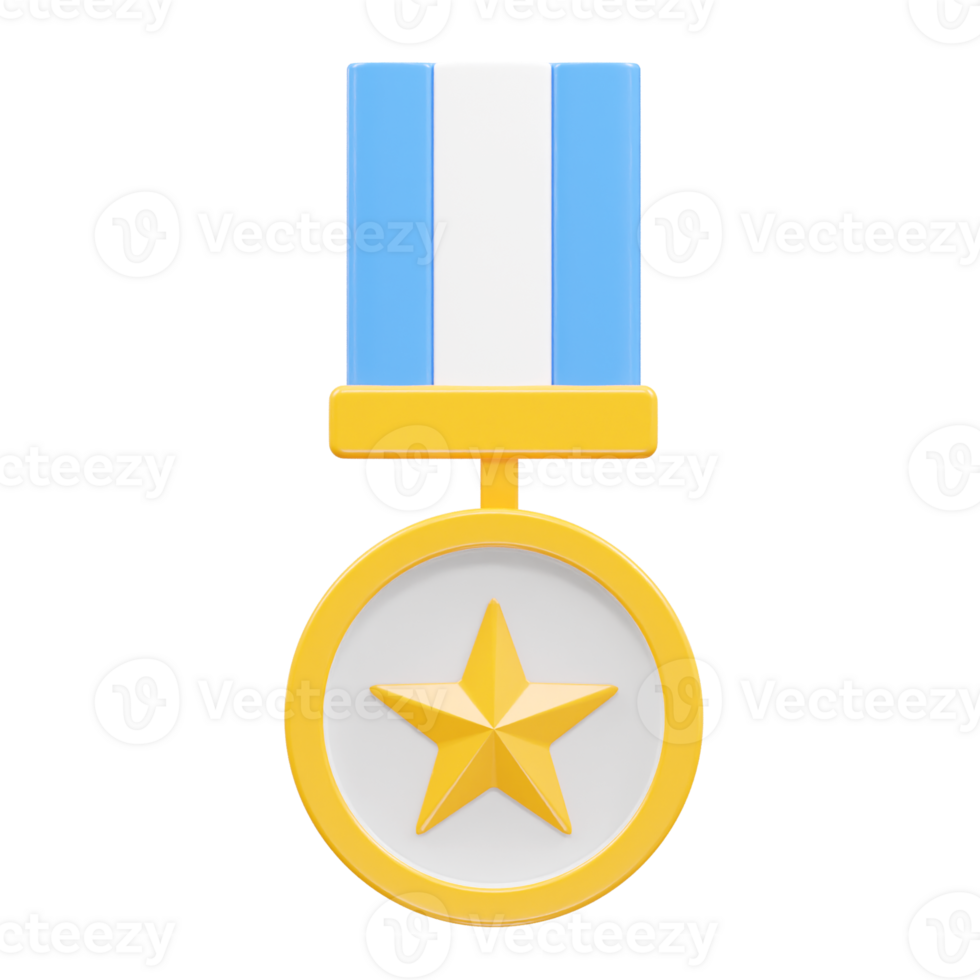 Champion medal icon illustration 3d rendering element png