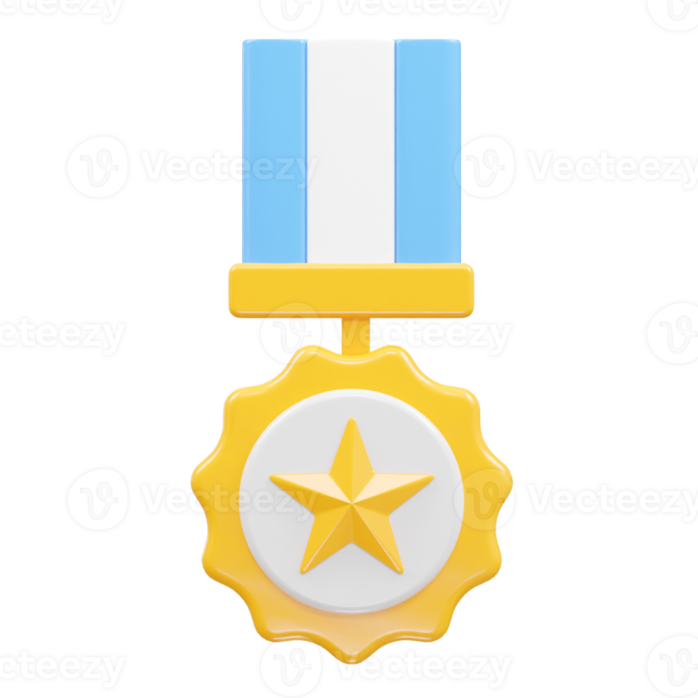 Champion medal icon illustration 3d rendering element png