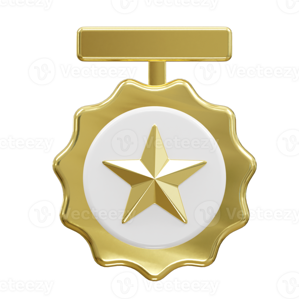 Champion medal icon illustration 3d rendering element png