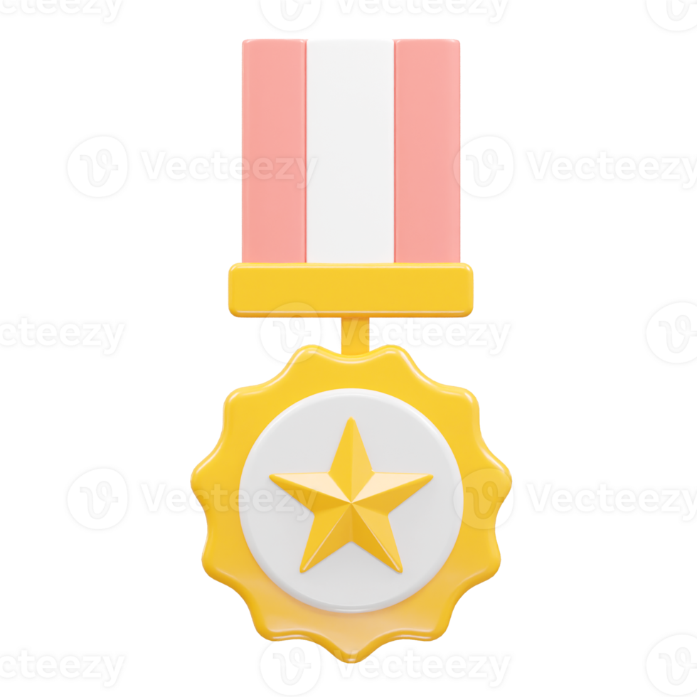 Champion medal icon illustration 3d rendering element png